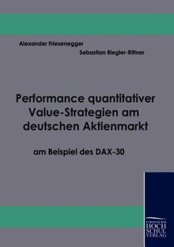 【预售】Performance Quantitativer Value-Strategien Am