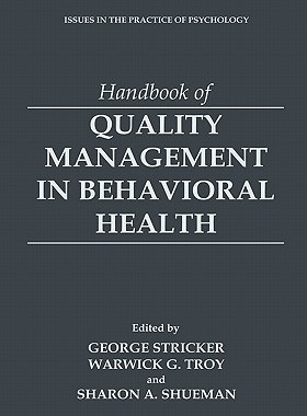 【预售】Handbook of Quality Management in Behavioral Health