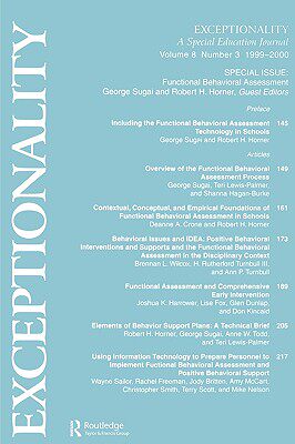 【预售】Functional Behavioral Assessment: A Special Issue of