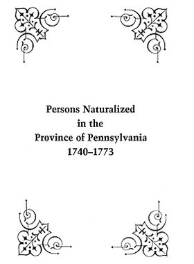 【预售】Persons Naturalized in the Province of Pennsylvania