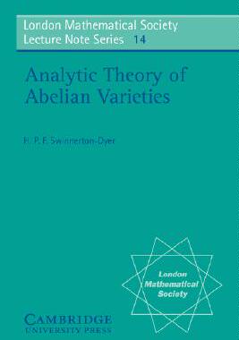 【预售】Analytic Theory of Abelian Varieties