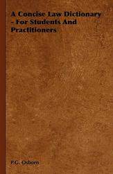 【预售】A Concise Law Dictionary - For Students and