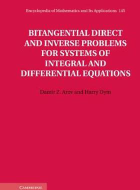 【预售】Bitangential Direct and Inverse Problems for Systems