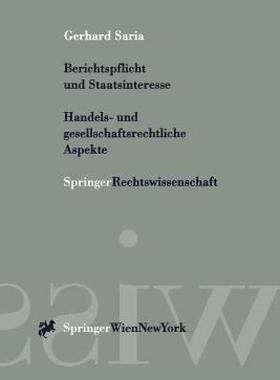 【预售】Berichtspflicht Und Staatsinteresse: Handels- Und