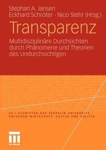 【预售】Transparenz: Multidisziplinare Durchsichten Durch
