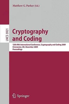 【预售】Cryptography and Coding: 12th IMA International