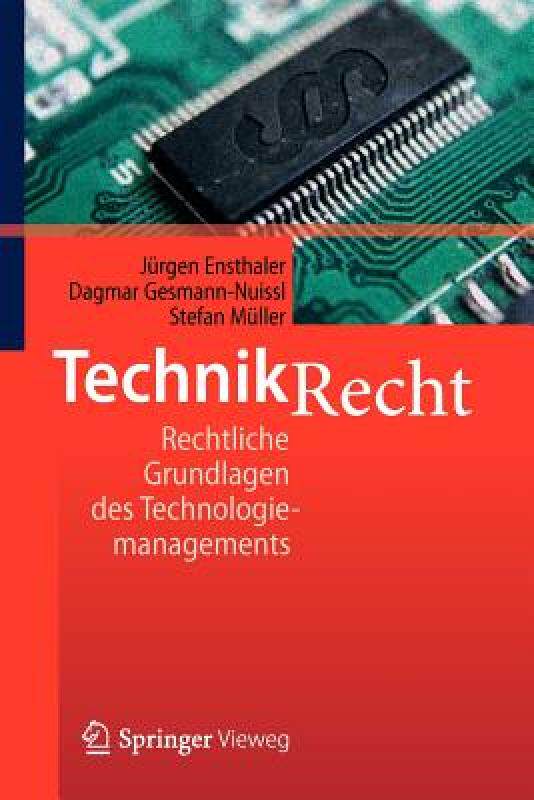 【预售】Technikrecht: Rechtliche Grundlagen Des
