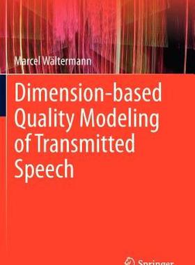 【预售】Dimension-Based Quality Modeling of Transmitted