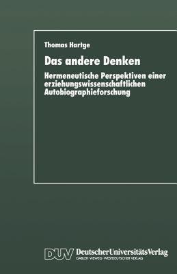 【预售】Das Andere Denken: Hermeneutische Perspektiven Einer