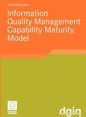 【预售】Iqm-CMM: Information Quality Management Capability