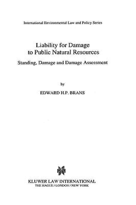 【预售】liability for damage to public natural resources