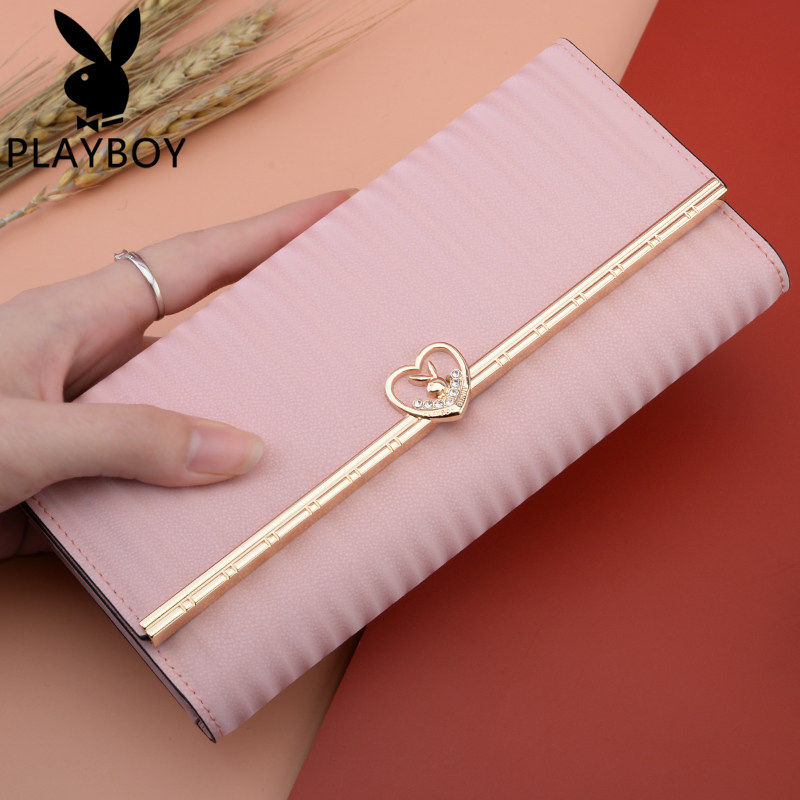 花花公子钱包女长款2021新款时尚手机包真牛皮大容量多功能女钱夹