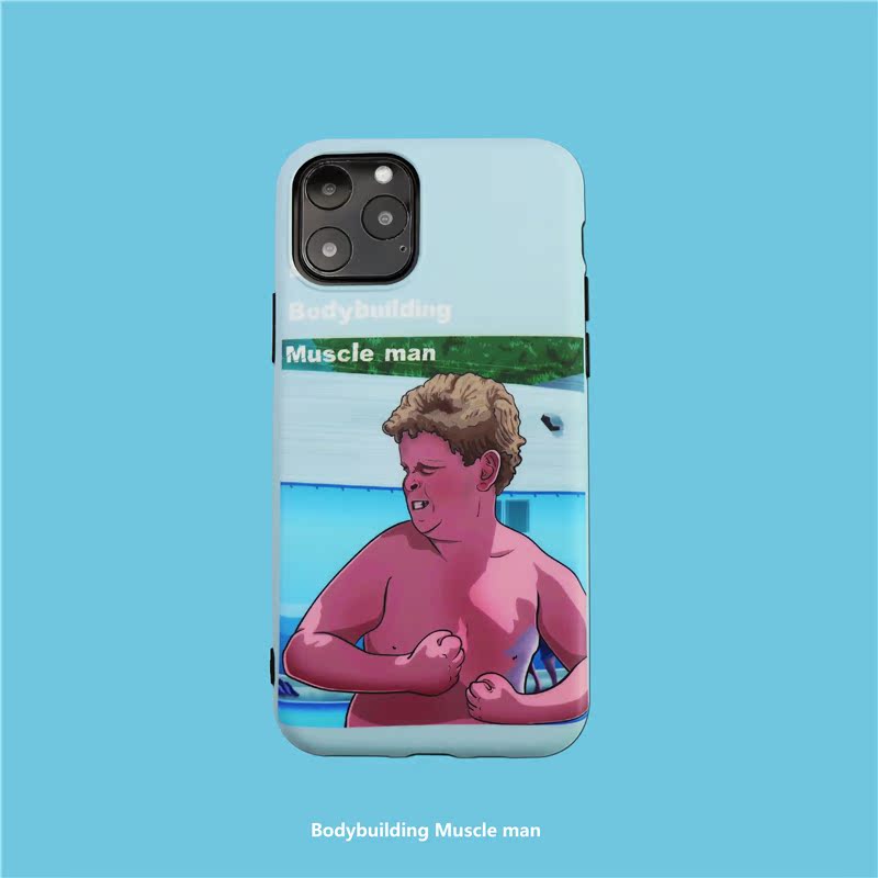 创意趣味胖子苹果X手机壳iPhoneXsMax保护套XR男7/8plus个性1110-10新券