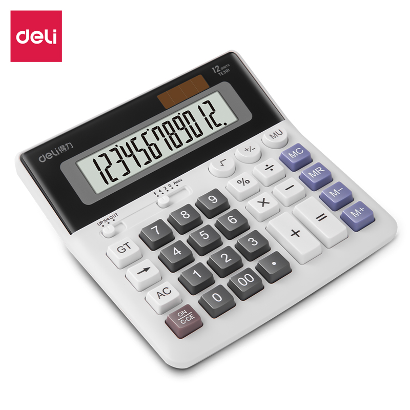 得力TE301财务计算器大号大按键
