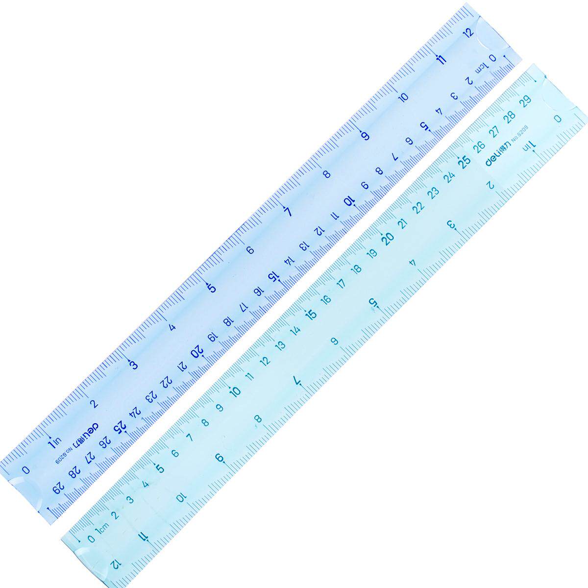 得力6209软尺直尺 可弯曲 30CM 不易折断 学生直尺 尺子中小学生可弯曲塑料软尺子15cm20cm30厘米三角尺套装