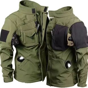 Tactical Shark Men's Soft Shell Jacket Fleece Lined Waterpro
