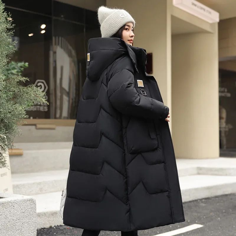 New 2024 Winter Women Jacket Long Parkas Female Down Cotton