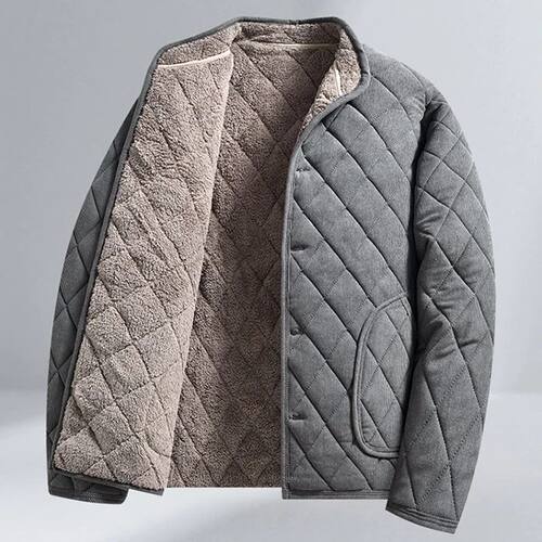 Mens Winter Jacket Windproof Thickened Padded Jacket Casual