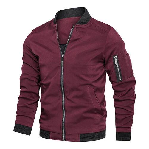 Spring Autumn Men's Bomber Jacket Casual Lightweight Jacket