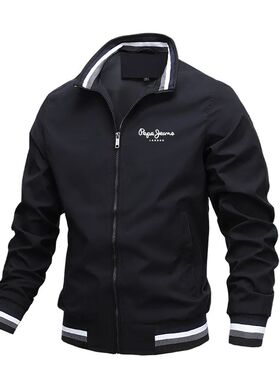 Autumn and Winter Men's Stand Collar Casual Zipper Jacket Ou