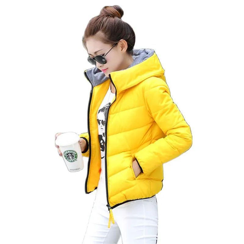 Women's Short  Down Cotton Jacket 2022 Winter Coat Female Sl