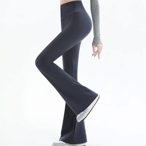Women Flare Pants Slim High Waist Solid Sexy Shark Flare Pan