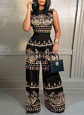 Elegant Women Wide Leg Long Juumpsuit 2024 Spring Summer Fas