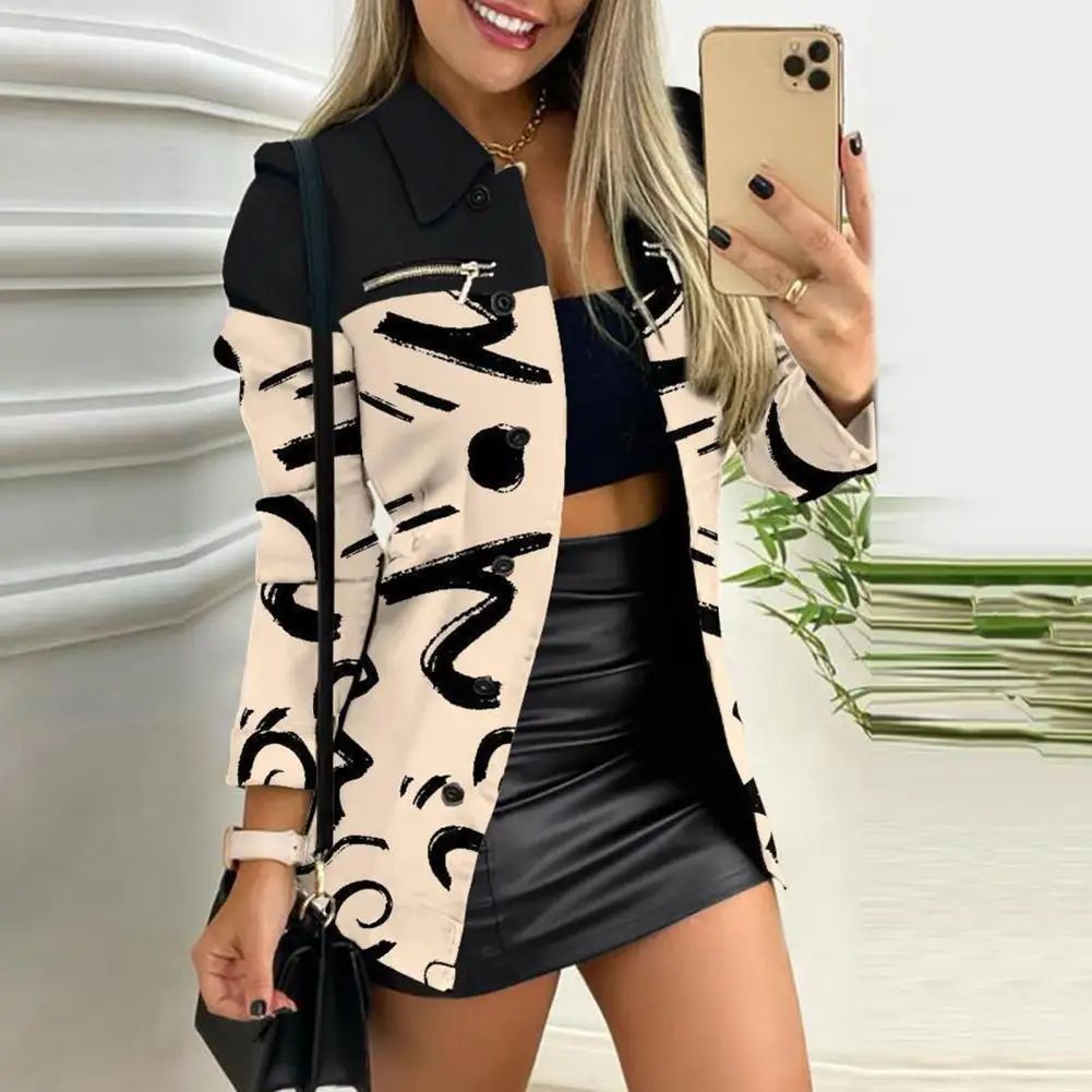 Women Fall Sping Coat Single-breasted Buttons Lapel Women Co