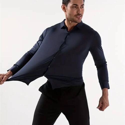 Premium Men's Ultra Stretch Dress Shirts Long Sleeve High Qu