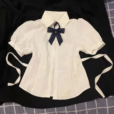 White Sweet Shirt Women Korean Fashion Preppy Style Jk Banda