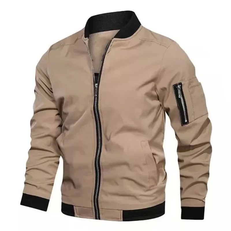 Men's Jacket Autumn Long Sleeve Baseball Uniform Windproof C