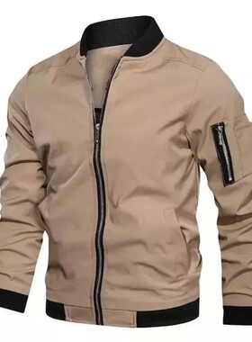 Men's Jacket Autumn Long Sleeve Baseball Uniform Windproof C