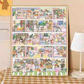 鱼鱼公寓填充数字画高难度油彩画 鱼鱼合集 宝藏湾 数字油画diy