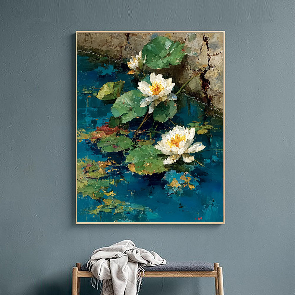 宝藏湾 数字油画diy莫奈莲境流光唯美治愈高级填色多色填充数字画