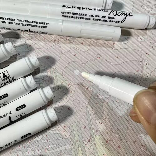 宝藏湾数字油画遮盖笔白天鹅升级版专用油画笔勾线涂色笔丙烯美术