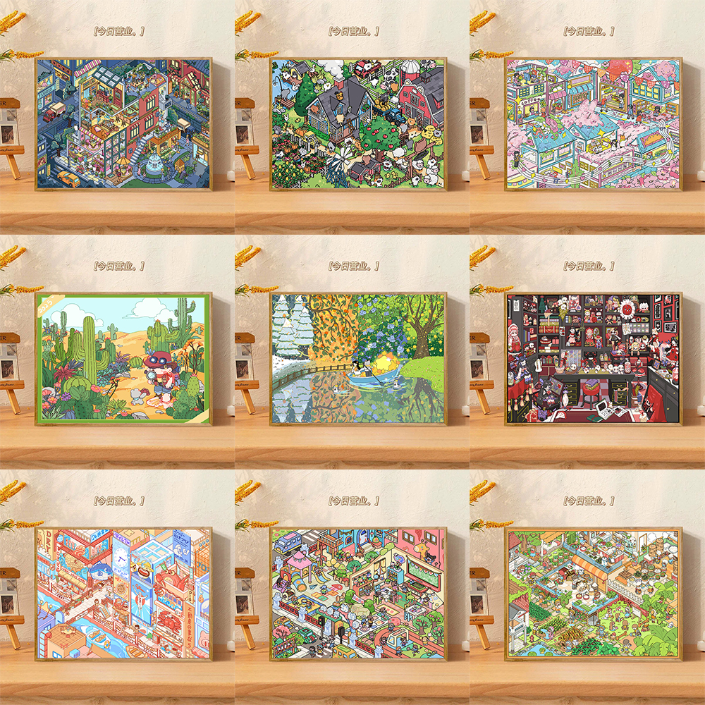 宝藏湾【9月上新合集】数字油画diy填充油画治愈松弛插画师独家画