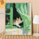 宝藏湾 数字油画diy绿帘戏影自愈系填充绘画可爱填色数字画挂画