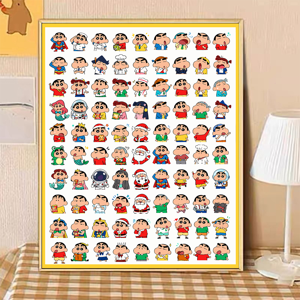 宝藏湾蜡笔小新乐DIY数字油画