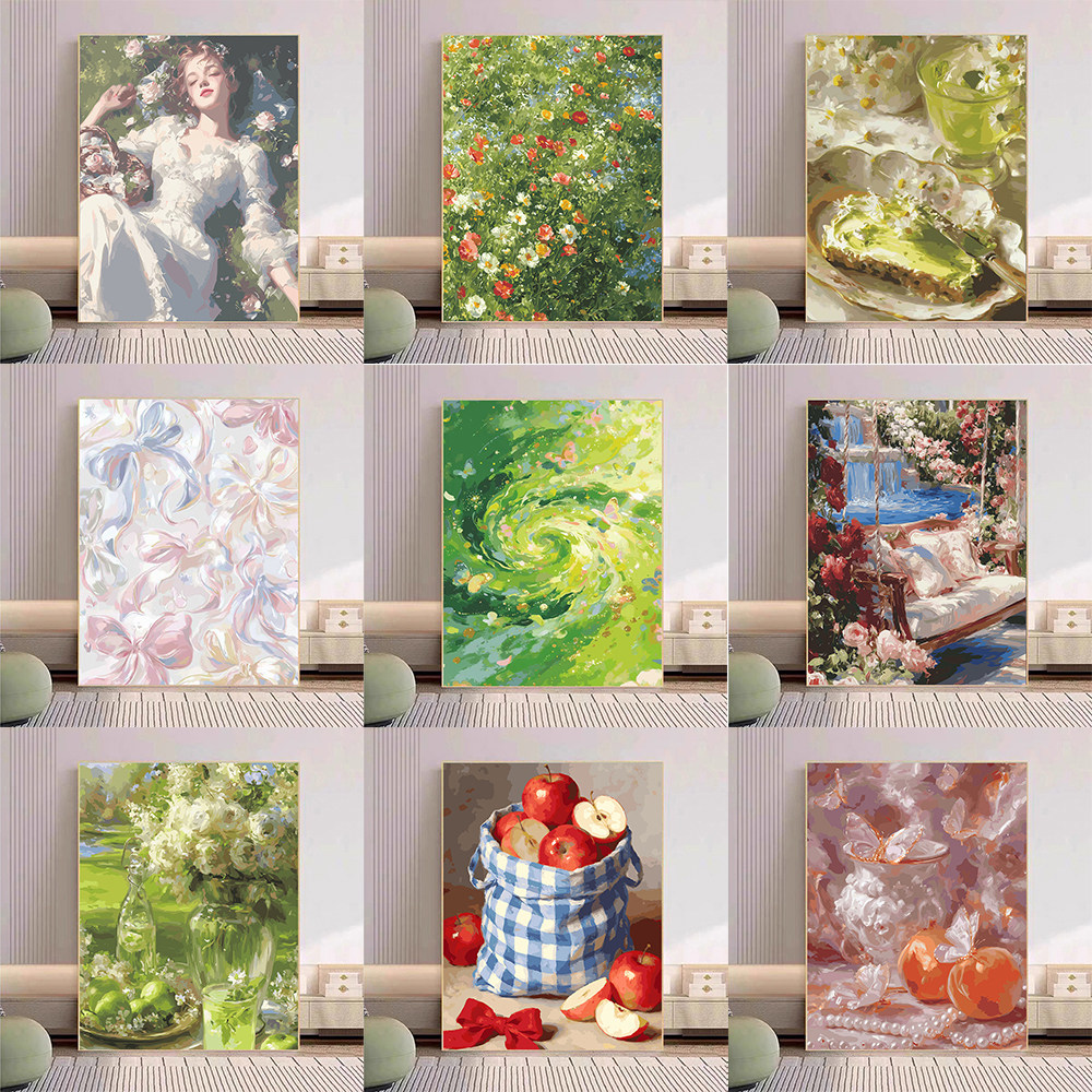 宝藏湾【3月肌理合集Ⅰ】数字油画diy肌理画高还原填充多色油画