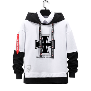 德意志二帝国German普鲁士德国假两件连帽卫衣男女儿童装学生外套