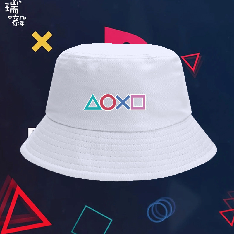 可定制索尼ps4游戏机经典logo周边渔夫帽子男女儿童装宝宝款盆帽
