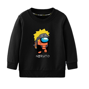 Among us火影忍者联名太空狼人杀圆领卫衣男女儿童装学生长袖衣服