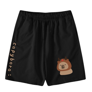 卡皮巴拉可爱水豚君卡比巴卡通周边速干短裤男女儿童装学生五分裤
