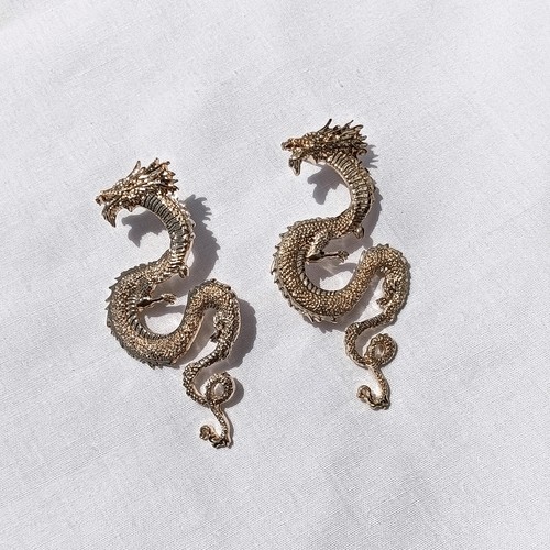 青岛外贸流行饰品欧美原单正品个性小众龙形复古夸张精品耳钉