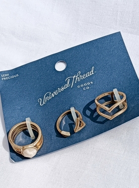 青岛外贸流行饰品欧美原单正品个性亚光金小众异形热卖精品戒指