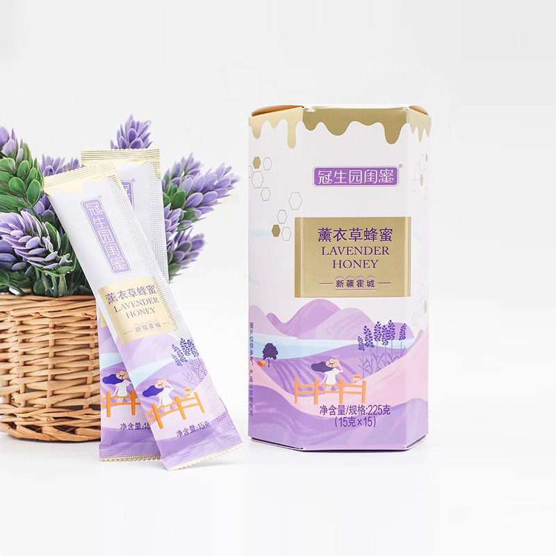 中华老字号冠生园薰衣草蜂蜜15g*15条便携条装蜂蜜纸盒装官方正品