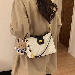 2025秋冬新品 轻奢 简约高颜值气质菱格百搭链条斜挎包单肩高配版