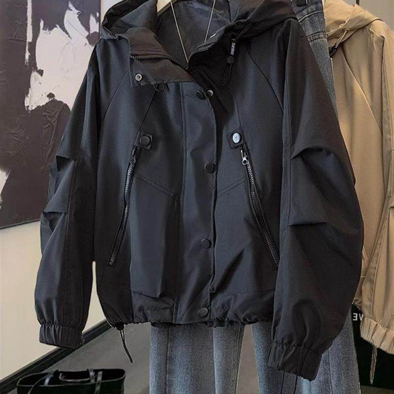 特大码300斤胖mm韩版高级感宽松显瘦夹克上衣女春秋连帽冲锋衣潮,女装/女士精品,时尚套装,淘宝优惠券,粉丝福利购,淘宝优惠卷