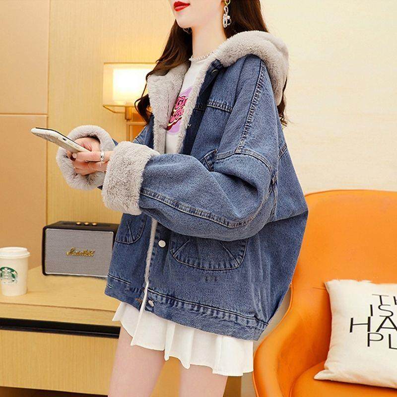 加绒加厚牛仔外套女秋冬宽松大码显瘦牛仔衣女装夹克棉服棉衣棉袄,女装/女士精品,时尚套装,淘宝优惠券,粉丝福利购,淘宝优惠卷