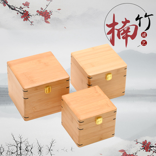 木盒中国风仿古木质印章空盒子收纳锦盒茶壶杯子紫砂建盏包装礼盒